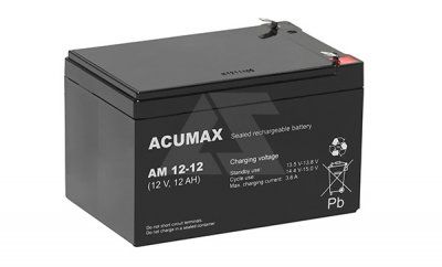 Батарея аккумуляторная Acumax AM12-12, 12V/12Ah