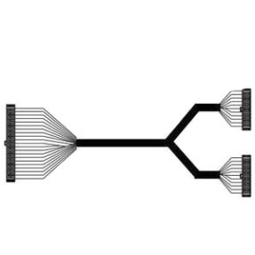 Кабель для соединения с выносными клеммными модулями, IDC 40p-2х20p, 1м, для DVP/AS