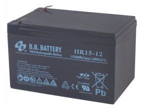 Аккумулятор B.B.Battery HR 15-12 12В 15Ач 151x98x94 мм Прямая (+-)