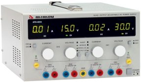 АТН-4233 - четырехканальный источник питания постоянного напряжения и тока, два регулируемых канала 0-30 В/0-3 А