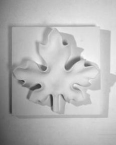 Орнамент № 6 "Лист клена" (гипс)