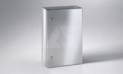 Щит моноблочный 400x300x200мм (ВxШxГ) с монтажной панелью, нерж.cталь, IP66