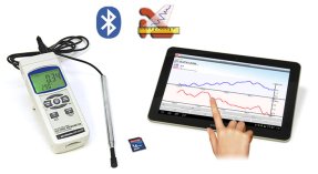 АТЕ-1034BT Анемометр-регистратор АТЕ-1034 с опцией Bluetooth интерфейса