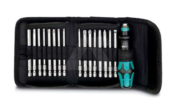 Набор битовых отверток с патроном для быстрой замены SF-M SET, 17 элементов, в поясничной сумке