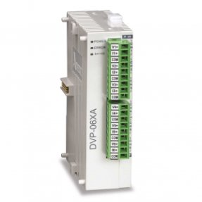 Модуль расширения DVP06XA-S2, 4AI, 2AO, RS485, повыш. помехозащ.