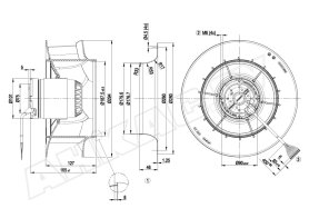 Центробежный вентилятор Ebmpapst, R2D280-RB06-01