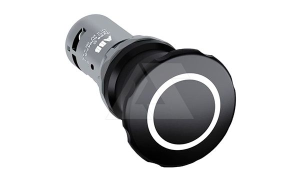 Кнопка аварийной остановки CE4P-10B-11 с разбл. вытягиванием, 1NO+1NC, 1A, черная, IP66