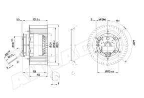 Центробежный вентилятор Ebmpapst R4E225BK0503