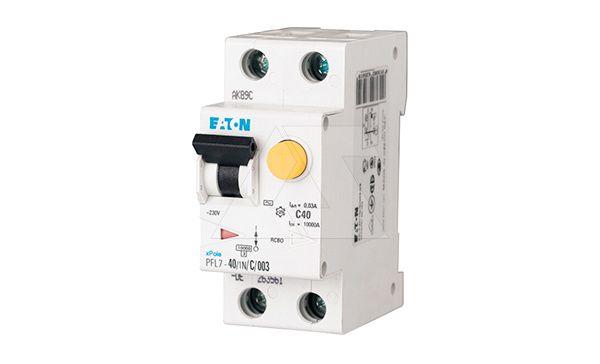 Дифф. авт. выключатель PFL7-40/1N/C/003, 1P+N, 40A, хар-ка C, 10kA, 30mA, тип АC, 2M