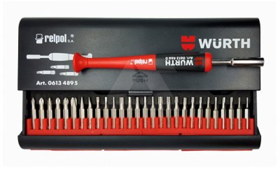 Набор бит с рукояткой Wurth с логотипом Relpol