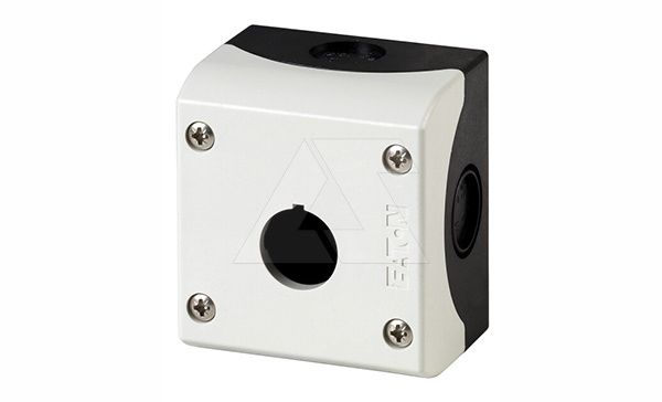 Корпус для поста кнопочного M22-I1, пластик, серый верх и черное основание, 1 монтажное место, IP67/69K