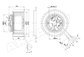 Центробежный вентилятор Ebmpapst R3G140AF2310