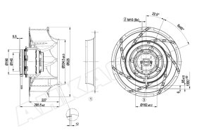 Центробежный вентилятор Ebmpapst R4D500RA0301