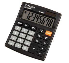 Настольный калькулятор Citizen, 8-разрядный, SDC-805NR, черный