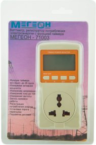 Ваттметр с функцией таймера МЕГЕОН 71003