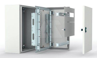 Панель глухая (2шт) для модульного щита EC 150x400 (ВxШ) с монт. компл., RAL7035