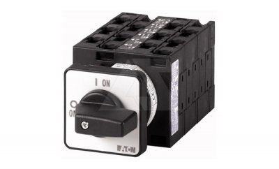 Переключатель T0-6-8348/E, 12P, 20A, тип 0-1, 12NO на 1, 5.5kW(400VAC), на дверь, фронт IP65
