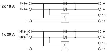Резервный модуль TRIO-DIODE/12-24DC/2X10/1X20