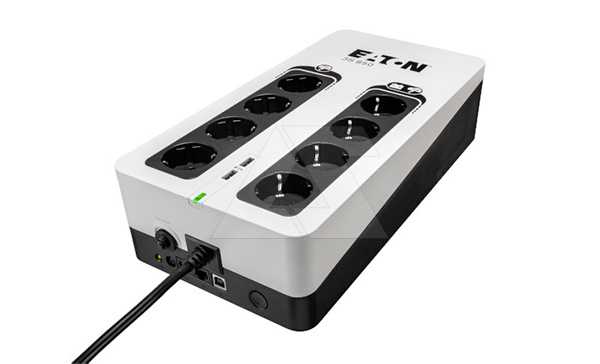 Источник бесперебойного питания Eaton 3S 850 DIN, 850VA, 510W, 4+4 евророзеток, USB