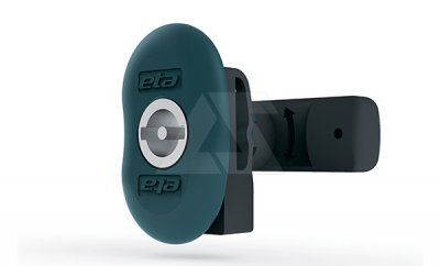 Комплект замка щита EC с лого, вставкой под ключ 3мм с двойной бородкой ECWE002, пластиковый язычок RAL5020