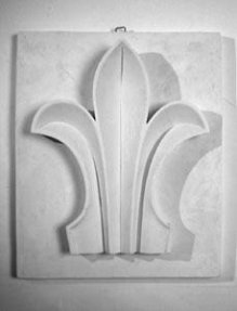 Орнамент № 4 "Лист лотоса" (гипс)