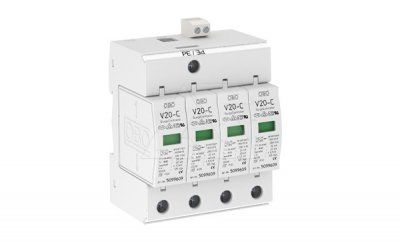 Разрядник V20-C, 4+FS-280, 4P+FS, класс С, с дистанционной сигнализацией