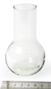 Колба плоскодонная 100 мл с широким горлом