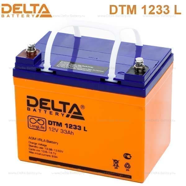 Аккумуляторная батарея Delta DTM 1233 L (12V / 33Ah)