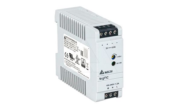 Блок питания импульсный Sync, 30W, 6А, 85_264VAC(120_375VDC) / 5VDC, DIN35, винт.клеммы, пл.корпус, ширина 30мм