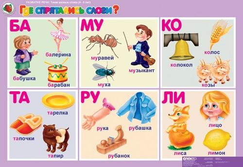 Развитие речи 4-5 лет "Такие разные слова" (5 табл. + 16 карт)