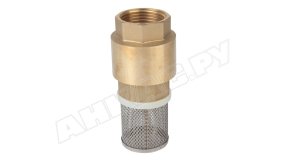Клапан обратный приемный с сеткой 1 дюйм, латунь Pressol, 19890