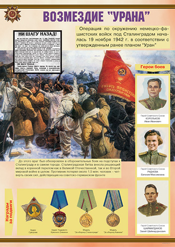 Великая Отечественная война (основные этапы) - 11 плакатов, А-3