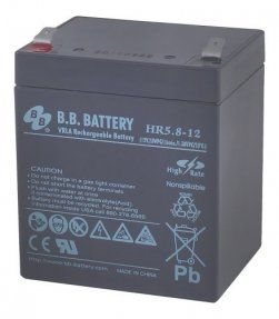 Аккумулятор B.B.Battery HR 5,8-12 12В 5,8Ач 90x70x102 мм Прямая (+-)