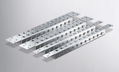 Рельс монтажный для секционных монтажных панелей EUPZ L=400мм, 1шт.