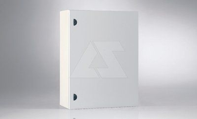 Щит моноблочный 400x300x250мм (ВxШxГ) с монтажной панелью, RAL7035, IP66