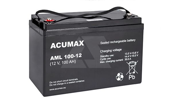 Батарея аккумуляторная Acumax AML100-12, 12V/100Ah