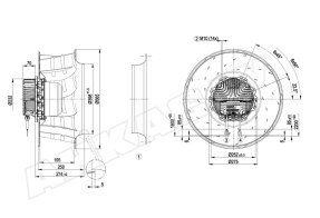 Центробежный вентилятор Ebmpapst R3G560AG2107