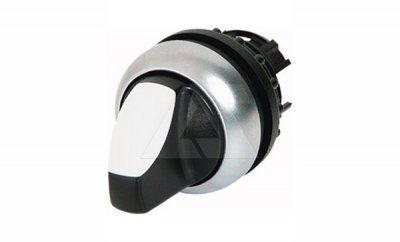 Переключатель I-0-II (40o, возвр.) с белой рукояткой с подсв. Titan M22-WLK3-W, IP67