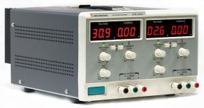 АТН-2031 - двухканальный источник постоянного тока 0,01 А-3 А и напряжения 0,1 В-30 В