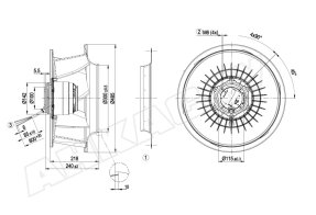 Центробежный вентилятор Ebmpapst R4D450RH0101