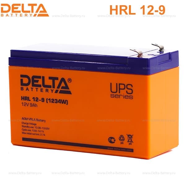 Аккумуляторная батарея Delta HRL 12-9 (12V / 9Ah)