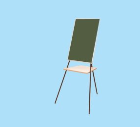 Мольберт односторонний  750х500 мм