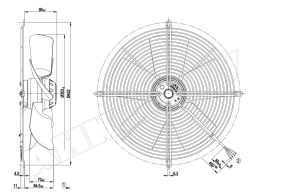 Вентилятор осевой промышленный Ebmpapst S4E350BA0602
