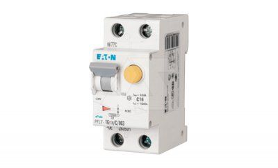 Дифф. авт. выключатель PFL7-16/1N/C/003-A, 1P+N, 16A, хар-ка C, 10kA, 30mA, тип А, 2M