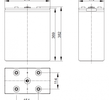 Аккумуляторная батарея 2V AGM 800Ah GFM-800Z