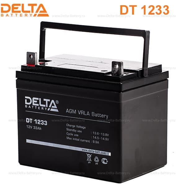 Аккумуляторная батарея Delta DT 1233 (12V / 33Ah)