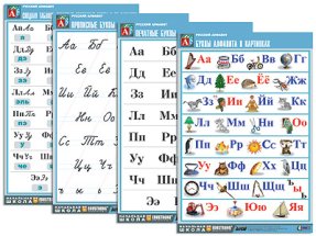 табл. Русский алфавит (4 табл., А1, матовое ламинир.)