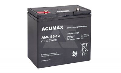 Батарея аккумуляторная Acumax AML55-12, 12V/55Ah