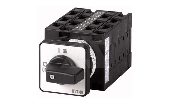 Переключатель T3-6-8370/E, 6P, 32A, тип 1-2, 6NO на 1_2, 13kW(400VAC), на дверь, фронт IP65