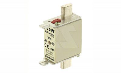 Вставка плавкая NH, 20A, 500VAC, размер 000, тип gG, с двойной индикацией